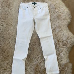 Ralph Lauren straight white jeans